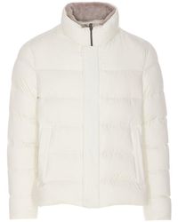 Herno - Short Down Jacket With Detachable Fur Insert - Lyst
