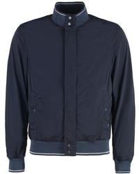 Paul & Shark - Nylon Bomber Jacket With Ribbed Edges - Lyst