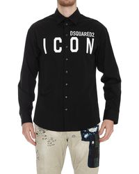 DSquared² Icon Print Shirt - Black