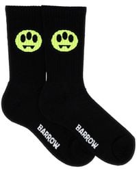 Barrow - Logo-intarsia Ribbed Socks - Lyst