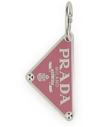 Prada Symbole Pendant Right Earring - Pink