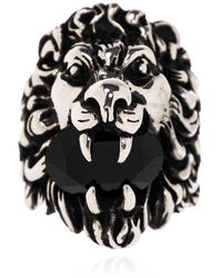 Gucci - Brass Ring With Lion Motif, - Lyst