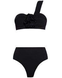 Balmain - Ruffle Detailed One-shoulder Two-piece Swimsuit - Lyst
