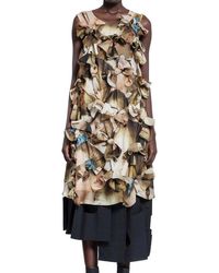 Comme des Garçons - Floral Printed Sleeveless Dress - Lyst
