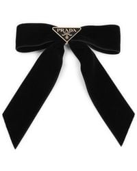 Prada - Velvet Bow Hair Clip - Lyst