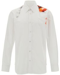 Alexander McQueen - Obscured Flower Harness-printed Buttoned Shirt - Lyst
