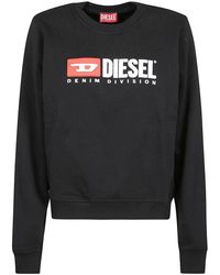 DIESEL - Logo Printed Crewneck Sweatshirt - Lyst