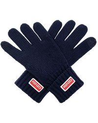 KENZO - Wool Gloves - Lyst