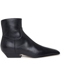 Khaite - Pointed Toe Ankle Boots - Lyst