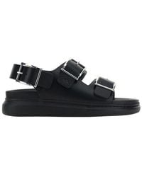 McQueen - Double-Buckled Sandals - Lyst