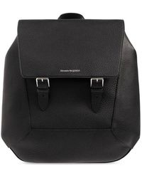 Alexander McQueen - Leather Backpack With Logo - Lyst