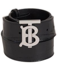 Burberry Logo Buckle Belt - Black