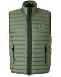 Stone Island - Logo Quilted Vest - Lyst