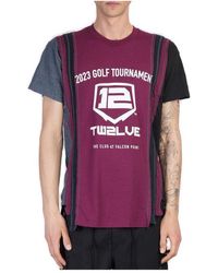 Needles - 7 Cut Panelled T-Shirt - Lyst
