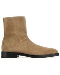 Ferragamo - Salvatore Cappuccino Suede Gerald Ankle Boots - Lyst