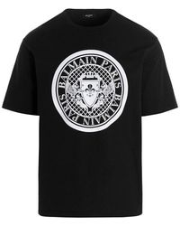 Balmain - Flocked Coin T-shirt - Lyst