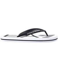 EA7 - Logo Patterned Sandals - Lyst