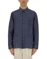 120% Lino - Classic Button Down Shirt - Lyst