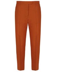 Max Mara - Cotton And Silk Trousers - Lyst