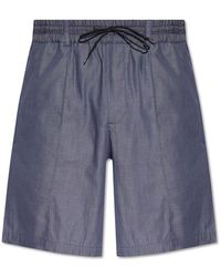 Emporio Armani - Cotton Shorts With Logo, - Lyst