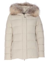 Moorer - Kilie-fur-kn Hooded Zipped Puffer Jacket - Lyst