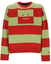 Acne Studios - Striped Dace Logo Intarsia Sweater - Lyst