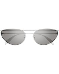 Alexander McQueen - Oval Frame Sunglasses - Lyst
