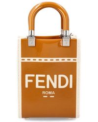 Fendi - Logo Detailed Sunshine Small Shopper Bag - Lyst
