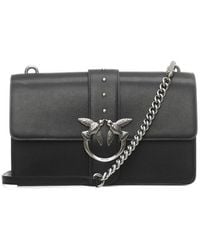 Pinko - Love One Classic Shoulder Bag In Leather - Lyst