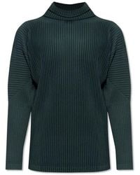 Homme Plissé Issey Miyake - Pleated High-neck Jumper - Lyst