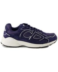 Dior - B30 Logo Patch Lace-Up Sneakers - Lyst