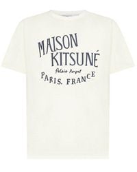 Maison Kitsuné - Logo Print Crewneck T-shirt - Lyst