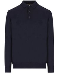 Loro Piana - Long-sleeved Knitted Polo Shirt - Lyst