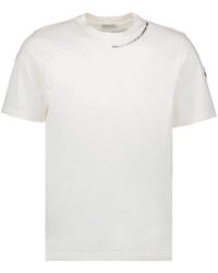 Moncler - Logo Patch Printed Collar T-shirt - Lyst