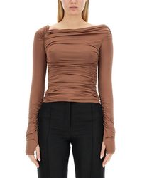 Helmut Lang - Top With Ruffles - Lyst