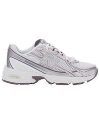 New Balance - Low Top Sneakers With Logo Patch On Side And Tongue And Perforated Panels - Lyst