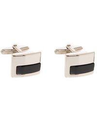 Lanvin - Square Logo-engraved Two-toned Cufflinks - Lyst