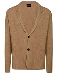 Roberto Collina - Button-up Ribbed Knit Cardigan - Lyst