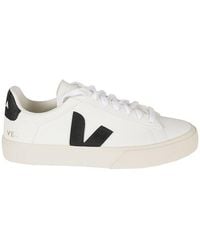 Veja Logo Detailed Low-top Trainers - White