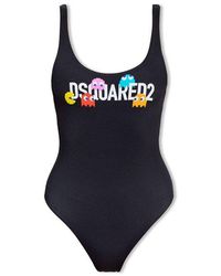 DSquared² - X Pac-man Logo-print Swimsuit - Lyst