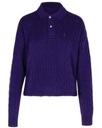 Polo Ralph Lauren - Pony Embroidered Cable-knit Polo Shirt - Lyst