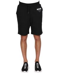 Moschino - Logo-printed Drawstring Sweat Shorts - Lyst