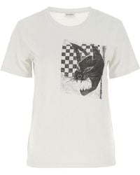 Saint Laurent Graphic Printed T-shirt - White