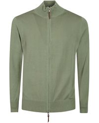 Ballantyne - Zip-Up Knit Cardigan - Lyst