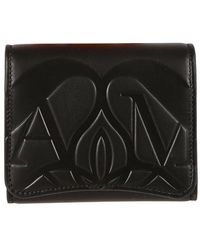 Alexander McQueen - The Seal Embossed Tri-fold Wallet - Lyst
