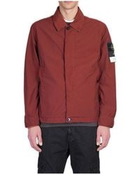 Stone Island - Touch Poly-Tc Logo Patch Jacket - Lyst