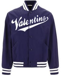 Valentino - Buttoned Long-sleeved Bomber Jacket - Lyst