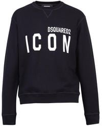 DSquared² Icon Print Crewneck Sweatshirt - Black
