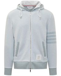 Thom Browne - 4-Bar Cotton And Silk Hoodie - Lyst