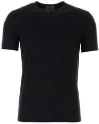 Giorgio Armani - Icon V-Neck Short-Sleeved T-Shirt - Lyst